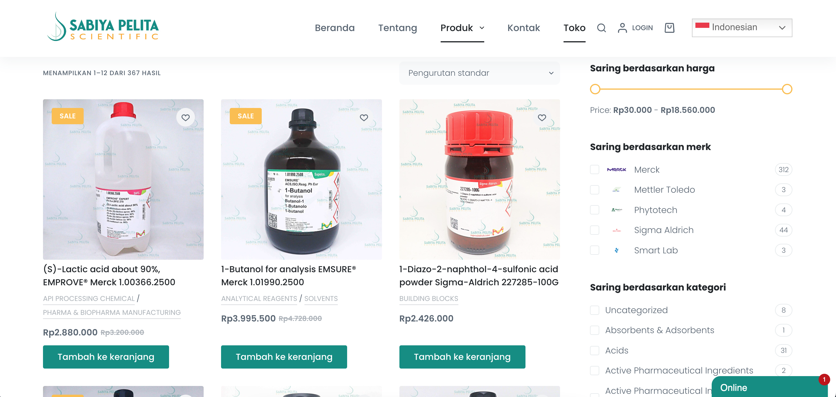 Pembuatan Website Sabiya Pelita Scientific